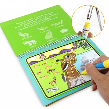 Magic Ūdens Zīmēšanas Grāmata Atkārtoti Rasējamais Dēlis Bērniem Agrīnās Izglītības Krāsojamā Grāmata Rotaļlieta Pildspalvu Karikatūra Gleznošanai Rotaļlietas