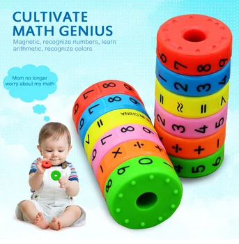 Magnētiskā Montessori Rotaļlietas, Bērnu Rotaļu Agrīnās Mācīšanās Izglītojošas Rotaļlietas Bērniem Matemātikas Uzņēmējdarbības Numuri DIY Montāža Puzles