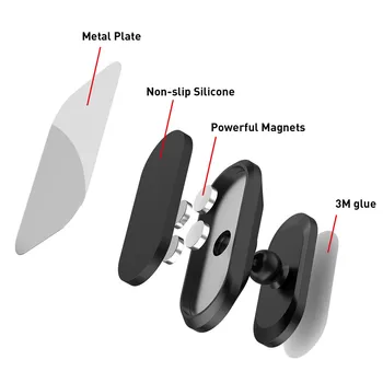 Magnētiskā Tālruņa Turētāju Automašīnas Paneļa Magnēts Tālrunis Stends, iPhone Maks Xiaomi Cinka Sakausējuma Magnēts GPS Auto Mobilā telefona Stiprinājums