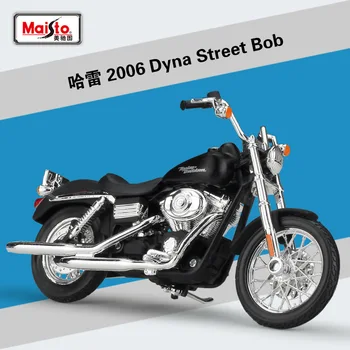 Maisto 1:18 2006 FXDBI Dyna Iela Bob Lējumiem Sakausējuma Motocikla Modeli Rotaļlietas