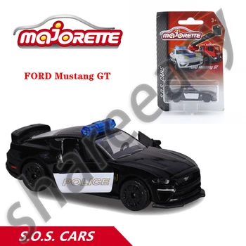 Majorette 1/64 S. O. S. Sērija, FORD Mustang GT Automašīnu Karstā Pop Bērnu Rotaļlietu Mehānisko Transportlīdzekļu Lējumiem Metāla Modeli