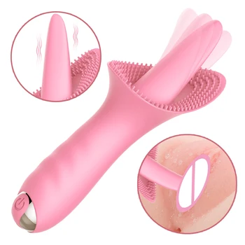 Maksts Masāžu G Spot Klitora Vibrators Mēles Laiza Clit Smaguma Seksa Rotaļlietas Sievietēm, 10 Veidu Vibrācijas Pieaugušo Orgasma Produktu
