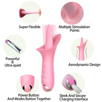 Maksts Masāžu G Spot Klitora Vibrators Mēles Laiza Clit Smaguma Seksa Rotaļlietas Sievietēm, 10 Veidu Vibrācijas Pieaugušo Orgasma Produktu