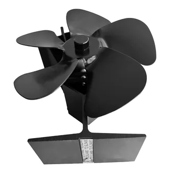 Malkas Krāsns Ventilators Kluss Siltuma Powered Eco Ventilators 5 Asmeņi Kamīna Ventilatoru Biger gaisa apjomu, anti-rūsas anti-nodiluma Pārkaršanas Aizsardzība
