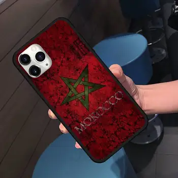 Marokas karogu, emblēmu Modes Mākslas Tālrunis Lietā par iPhone 11 12 pro XS MAX 8 7 6 6S Plus X 5S SE 2020. GADAM XR Mīksta silikona