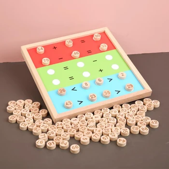 Matemātikas Mācību Rotaļlietu Montessori Numuri Simts Ciparu Skaitīšanas Galda Spēle