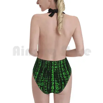Matricas Peldkostīms viens gabals Bikini Polsterēta Matrix Filmu Cipari