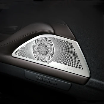 Matēts Automašīnas salona Durvju Audio Stereo Skaļrunis vizuļi Dekoratīvais Vāciņš Melns BMW 5 Series F10 F18 Auto Piederumi auto Stils