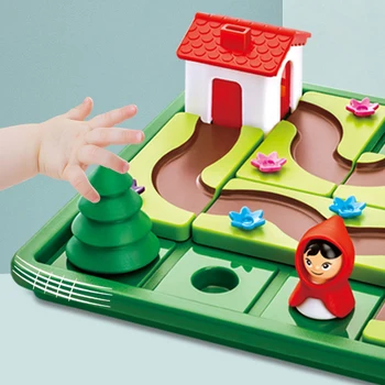 Maz Red Riding Hood Smart Hide&Seek galda Spēles Ar Risinājumu Prasmju Veidošanas Loģika Puzzle Spēle IQ Mācību Rotaļlietas Bērniem Dāvanu