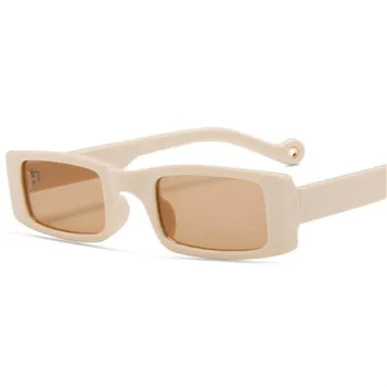 Mazo Saulesbrilles, Vīriešu, Sieviešu Vintage Šauru Rāmi Taisnstūris, Saules Brilles Dāmas Moderns Toņos Āra Brilles UV400