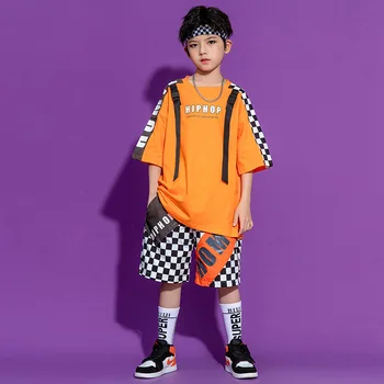 Mazulis Hip Hop Apģērbu, Grafiskais Tee Lielgabarīta T Krekls Kultūraugu Top Streetwear Raiba Vasaras Bikses, Svārki Meitenēm Zēns Deju Kostīms