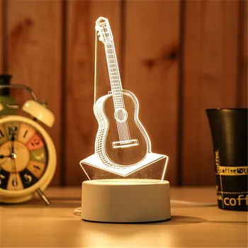 Mazās nakts gaisma 3D USB LED gaismas LED touch unicorn gaismas mājās apdare kvēlojošs bērnu dzimšanas dienas svētku dāvanu