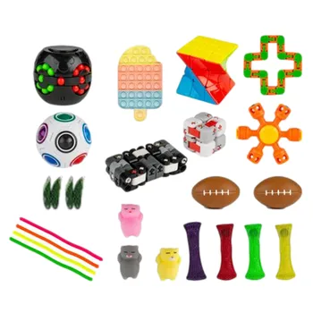 Maņu Fidget Rotaļlietu Komplekts Durable Dekompresijas Stresa Atslodzes netoksisks Fidget Rotaļlietas Bērniem Pieaugušajiem
