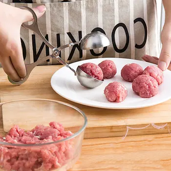 Meatball Maker Nerūsējošā Tērauda Klipsi Zivs Bumbu Rīsu Pieņemšanas Pelējuma Rīki, Virtuves Piederumi Karote Gaļas Baller Trauks Sīkrīkus