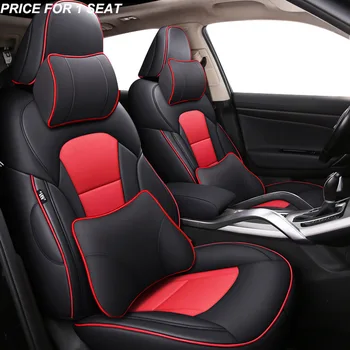 Melns sarkans smilškrāsas ādas automašīnu sēdekļu vāks geely atlas emgrand ek7 x7 aksesuāri sēdekļu pārvalki