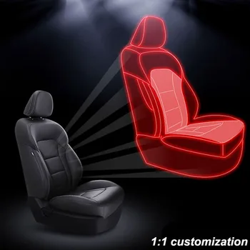 Melns sarkans smilškrāsas ādas automašīnu sēdekļu vāks geely atlas emgrand ek7 x7 aksesuāri sēdekļu pārvalki