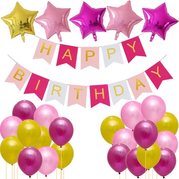 Melnā Zelta Happy Birthday Banner Baloni, Hēlija Numuru Folijas gaisa Balons par Baby Boy Bērniem, Pieaugušajiem 18 30 Dzimšanas dienas svinības Rotājumi