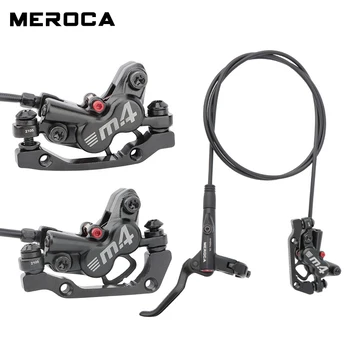 MEROCA MT420 MTB velosipēdu Bremzes Hidrauliskās 160mm Disku Bremzes ar Četru virzuļu priekšējiem Labās / kreisās aizmugurējās bremzes 800 / 1400mm velosipēdu bremžu eļļa