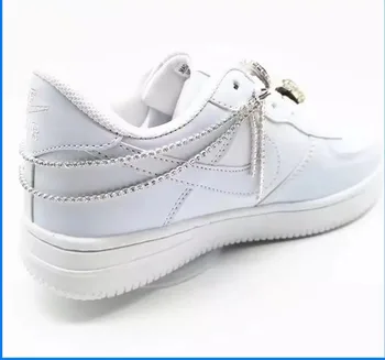 Metāla Kristāla Rhinestone Bārkstis Pušķis Apdares Ķēdes Kurpes Luksusa Sneaker Rotājumi Sieviešu DIY Kurpes Aksesuāri