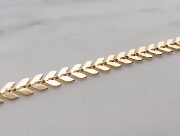 Metāla sānslīdi kaklasaite Kaklarota ar Zelta pārklājumu Fishbone Ķēdes Tetovējums Ķēdes Īsa Kaklarota Dāmas Clavicle Kaklarota, Rotaslietas Sievietes