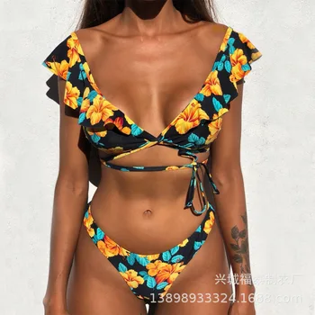 Mežģīņu Bikini Mujer Ir 2021. Jauni Peldkostīmi Sieviešu Peldkostīms Brazīlijas Sandales Biquini Push Up