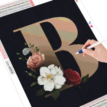 Miaodu Dimanta Krāsošanas Komplekts Karikatūra Vēstuli 5D DIY Dimanta Izšuvumi Krustdūrienā Tekstu Rhinestones Mozaīku Sienas Māksla