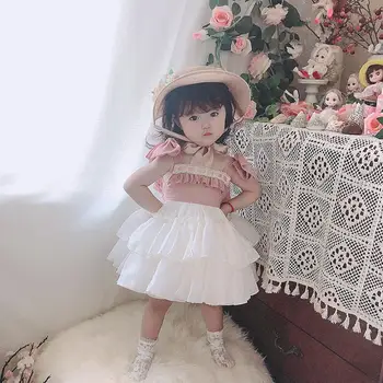 Miayii Bērnu Apģērbu Spāņu Vintage Lolita Bumbu Kleita Bez Piedurknēm Loku Gudrs Dzimšanas Dienas Svinības, Lieldienu Eid Princese Kleita Meitenēm A61