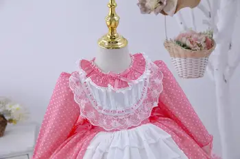 Miayii Bērnu Apģērbu Spāņu Vintage Lolita Turcija Bumbu Tērpu Mežģīnes Priekšgala Dzimšanas Dienas Svinības, Lieldienu Princese Kleita Meitenēm A85