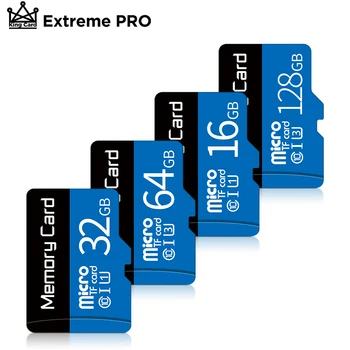 Micro SD TF Karte 16GB 32GB 64GB, 128GB Class 10 Flash Atmiņas atmiņas Kartes Microsd 8 16 32 64 128 256 GB Viedtālrunis Adapteris bezmaksas kuģis