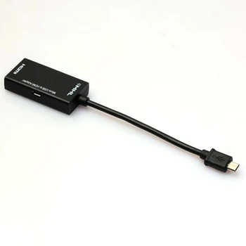 Micro usb uz HDMI-saderīgam adaptera kabeli mirco usb uz hdmi augstas izšķirtspējas pārveidošanas kabeļu mobilo skatīties TV