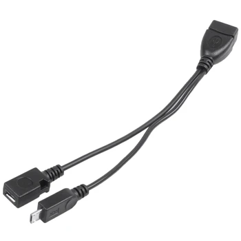 Micro USB Uzņēmējas OTG Kabelis ar Micro USB Jaudas Nexus 4 5 7 10 Galaxy Nexus & Samsung Galaxy S 3 III 4 IV 5 V