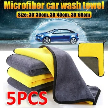 Microfiber Auto Mazgāšana Lupatas Efektīvu Super Absorbējoša Tīrīšanas Audums Mājas Auto Mazgāšanai un Tīrīšanai Dvieļi Automašīnām, 30x30/40/60CM