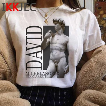 Mikelandželo Estētisko t-krekls top lakrosa sieviešu plus lieluma harajuku japāņu grunge tumblr drēbes estētisko