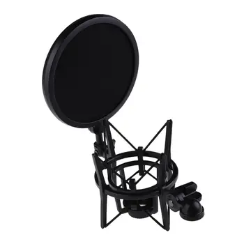 Mikrofons Mic Profesionālās Šoks Mount Ar Pop Vairogs Filtra Ekrāna Jāja K2 NT1-A NT1000 NT2-A NT2000 NTK Podcaster