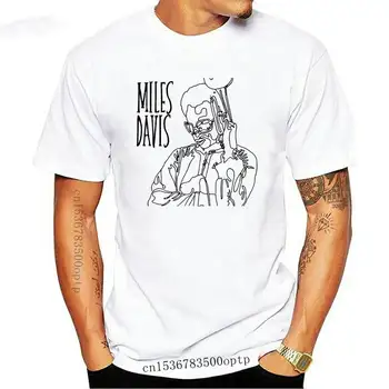 Miles Davis T-Krekls, Džeza Trompete Leģenda Skices, Spānijā Veida Zils Coltrane Vintage Grafiskais Tee Krekls