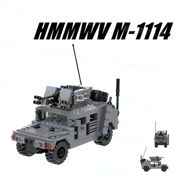 Militārā transportlīdzekļa Cisternas komplekti ww2 humvees mašīnas modeli km celtniecības bloki, ķieģeļu M-1114 2. pasaules kara ii 1 radītājs bruņumašīnu