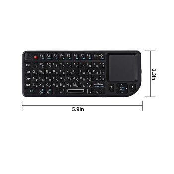 Mini 2.4 Ghz Wireless Keyboard spāņu/krievu/angļu 3-in-1 Rokas Tastatūra Ar Touchpad Peles PC Notebook Smart TV Box