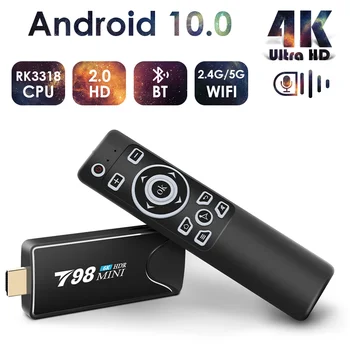 Mini Android Tv Stick Box TV Android 10 4K Android Tv Kastē Wifi Smart Tv Kastē Mediju Atskaņotāju, TV Uztvērēju, kas Top Lodziņu Android 10