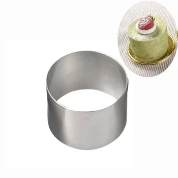 Mini Apaļi Mousse Cake Pārtikas Klases Nerūsējošā Tērauda Mīklas Gredzenu Cepšanai Kūka Dekorēšanas Instrumentiem Šokolādes Pelējuma Cepšanas Veidnē