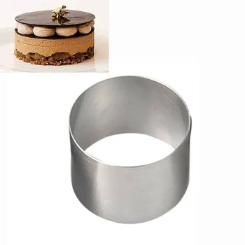 Mini Apaļi Mousse Cake Pārtikas Klases Nerūsējošā Tērauda Mīklas Gredzenu Cepšanai Kūka Dekorēšanas Instrumentiem Šokolādes Pelējuma Cepšanas Veidnē