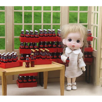 Mini Cola Miniatūras Pārtikas Skatuves Modeļu Lelle Māja Aksesuāri Leļļu Namiņš Miniatūras 1:12 Leļļu Aksesuāri Rotaļlietas Meitenēm