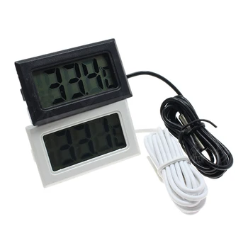 Mini Digitālo Mitruma Mērītājs Ūdens Termometru, Higrometru Sensors Auto/home LCD Temperatūras Monitoringa Displeja Istaba