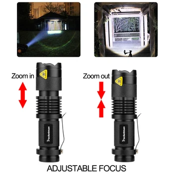 Mini Led lampiņu Super Spilgti lāpu Q5/T6/L2 linterna led lanterna 8000LM Zoomable zvejas Tūrisma Velosipēdu Gaismas 14500/18650