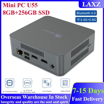 Mini-PC U55 i3-5005U CPU Procesors, 8GB+128GB/8GB+256 GB SSD 1000M LAN 5G, WIFI, Bluetooth 4.0 Mini PC Windows 10 Mājas Birojs