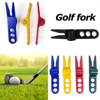 Mini Salokāms Golfa Instruments, Ar Golfa Bumbiņu Rīku Marķieri Piķis Tīrāku Golfa Dakšas Golfa Piederumi Liekot Zaļš Dakša