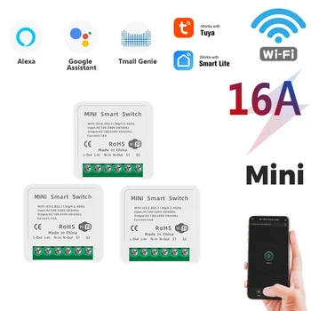 Mini Smart Wifi DIY Slēdzis Nodrošina 2 Veidu Kontroles, 