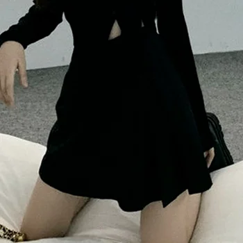 Mini Svārki Sievietēm Cietā Elegants, Maigs Visu maču Modes Gadījuma Temperaments-line Vienkārši korejiešu Versiju Studentu Streetwear Jaunas
