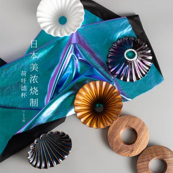 Mino sākas Japānas Keramikas dripper filtrs kausa pārlejiet kafiju alus handbrew kafijas kanna kafijas automāts Tērps V60/viļņu filtrs 1-4cups