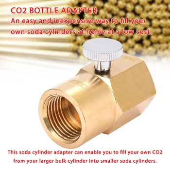 Misiņa Mājsaimniecības CO2 Cilindru Adapteris Sodawater Pudeli Savienotāju Pārveidotu Vārstu TR21-4, lai W21.8-14/ CGA320 Viegli Uzstādīt