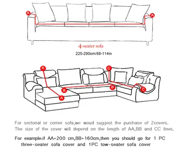 MKZOOM spandex dīvāns segums dzīvojamās istabas dīvāna pārsegs sadaļā dīvāns slipcover stiept L formas dīvāns krēsls dīvāns elastīgs materiāls